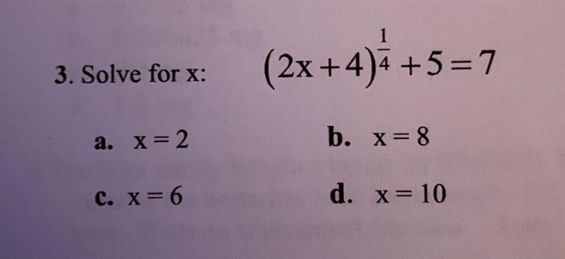 Solve by looking for x-example-1