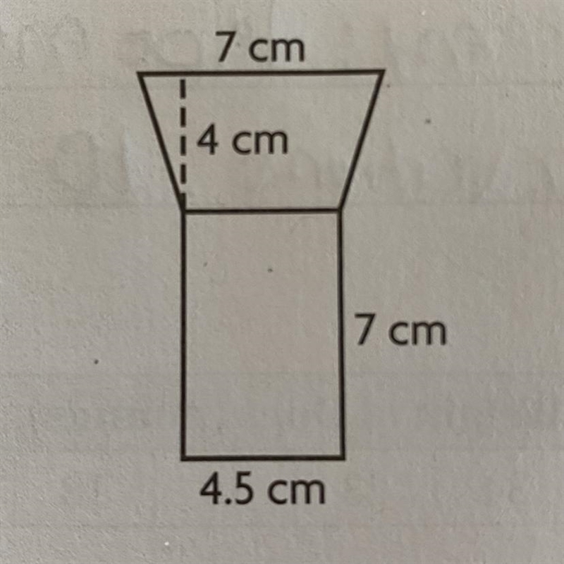 What is the area of the figure shown below?-example-1