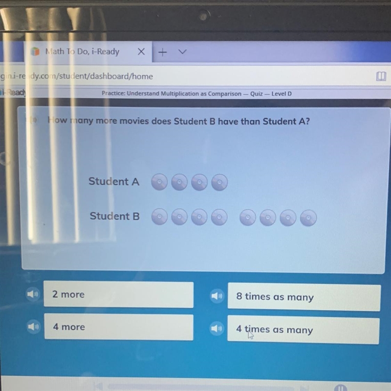 :) How any nore novies does Student B have than Student A? Sudent A OOOO Sudent B-example-1