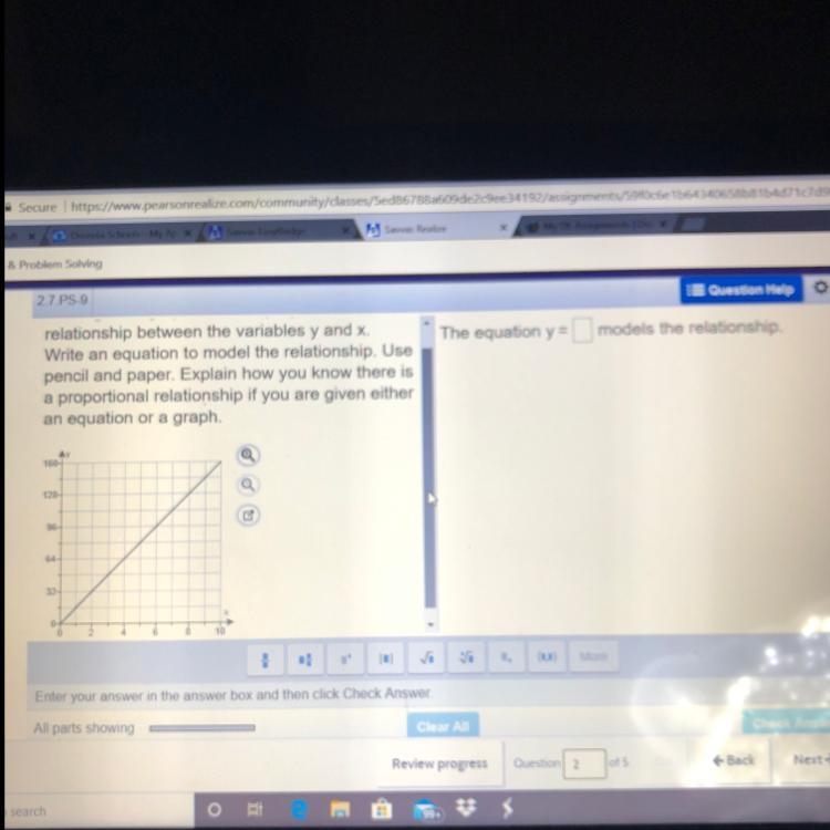 The graph shows a proportional relationship between the variables Y and X. Explain-example-1