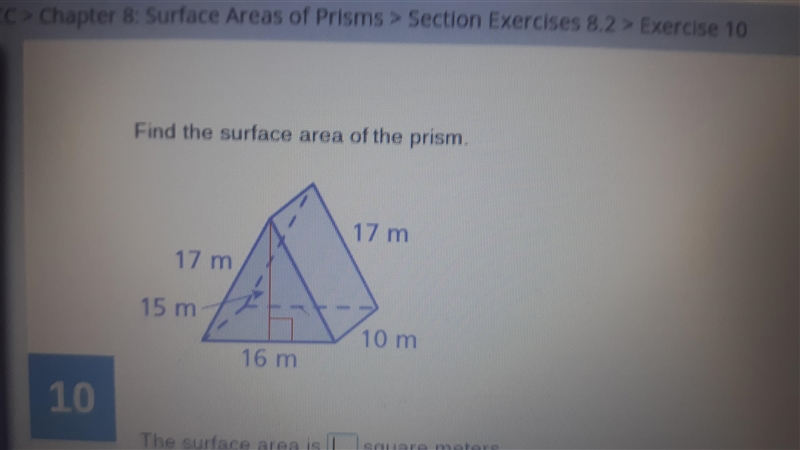 Find the surface area of the prisim-example-1