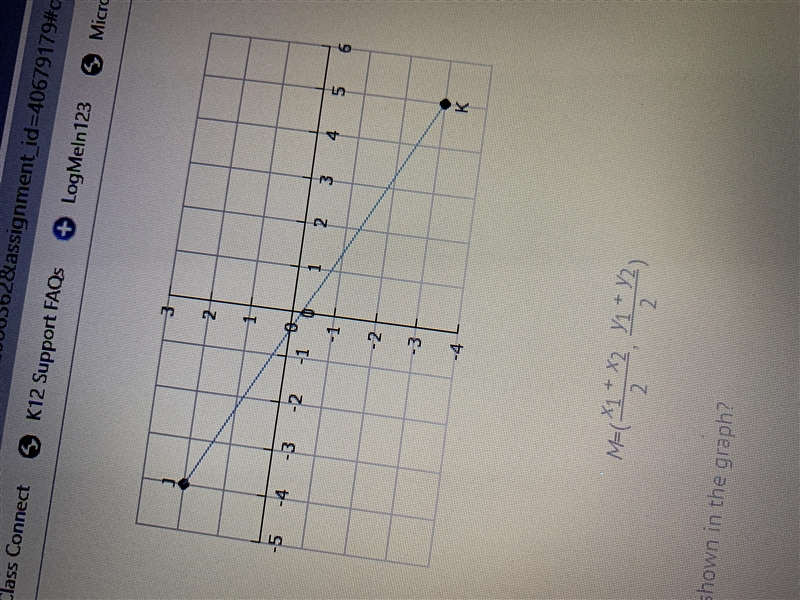 What is the midpoint of segment JK shown in the graph-example-1