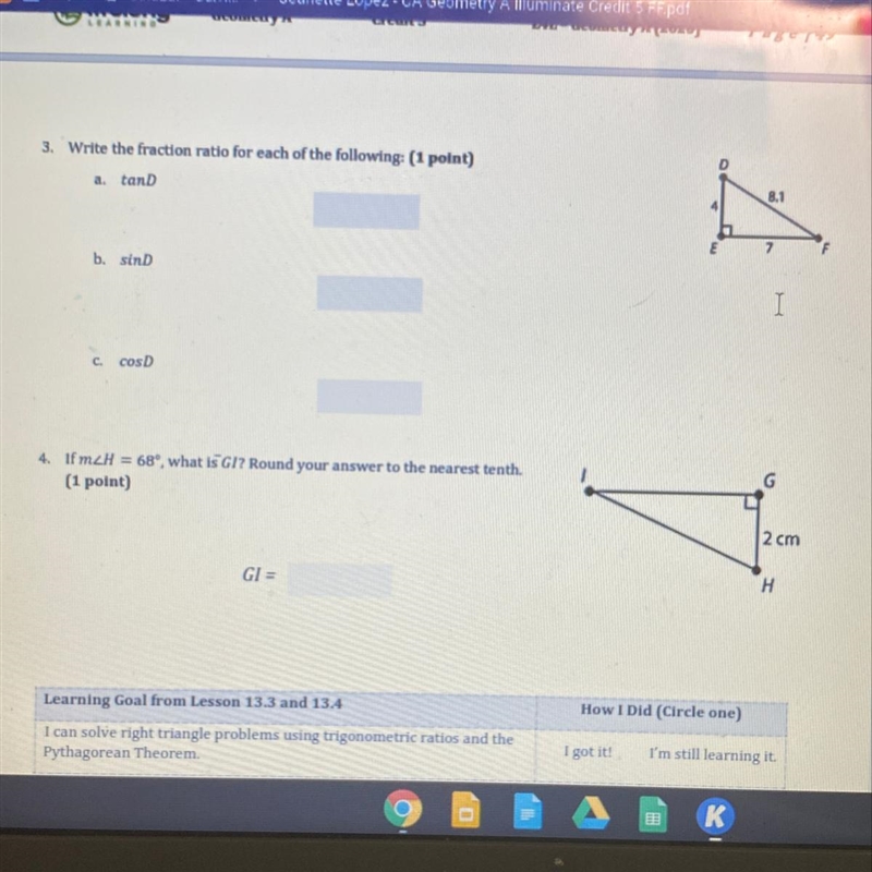 Write the fraction for each of the following do number 3 and 4 thanks-example-1