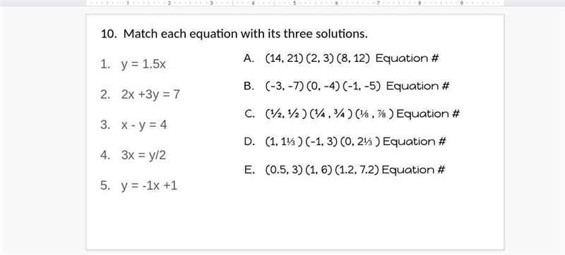 Helpppppp Answer this question and explain your answers 10. Match each equation with-example-1