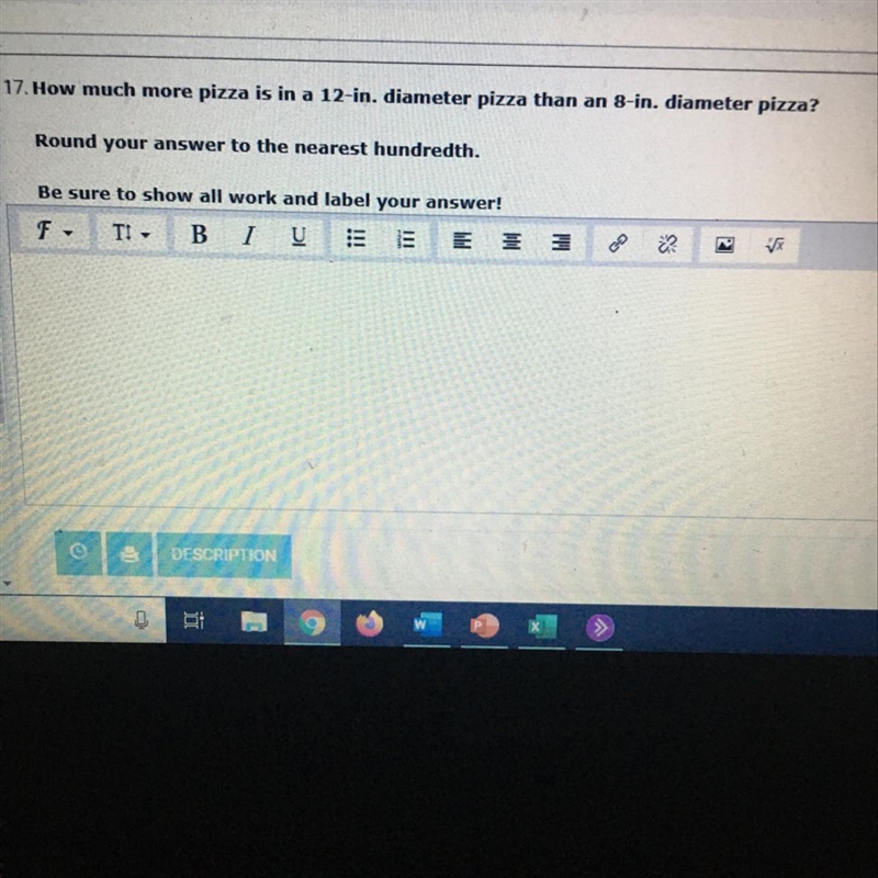 How much more pizza is in a 12-in.diameter pizza than an 8-in.diameter pizza?-example-1