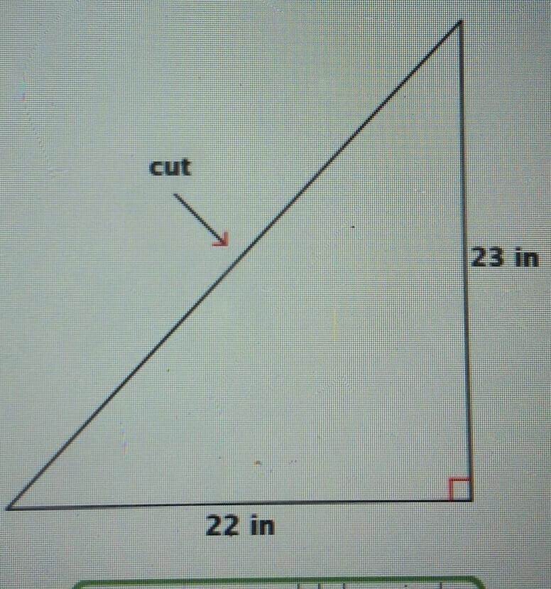 Patrick takes a sheet of paper and cuts from one corner to the opposite corner, making-example-1