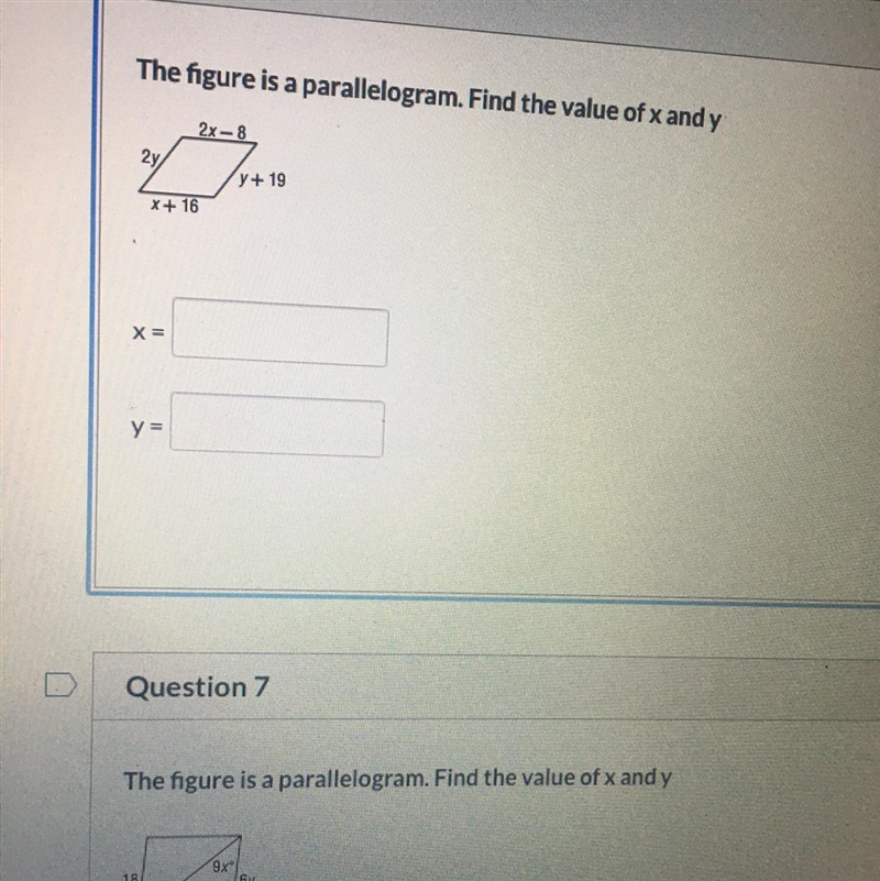 Find the value of x and y-example-1