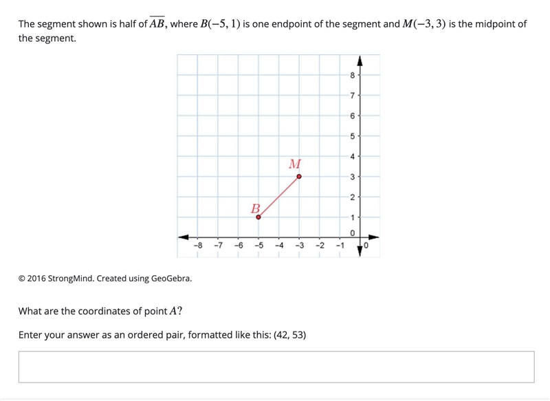 Question 2: Please help. What are the coordinates of point A? Enter your answer as-example-1