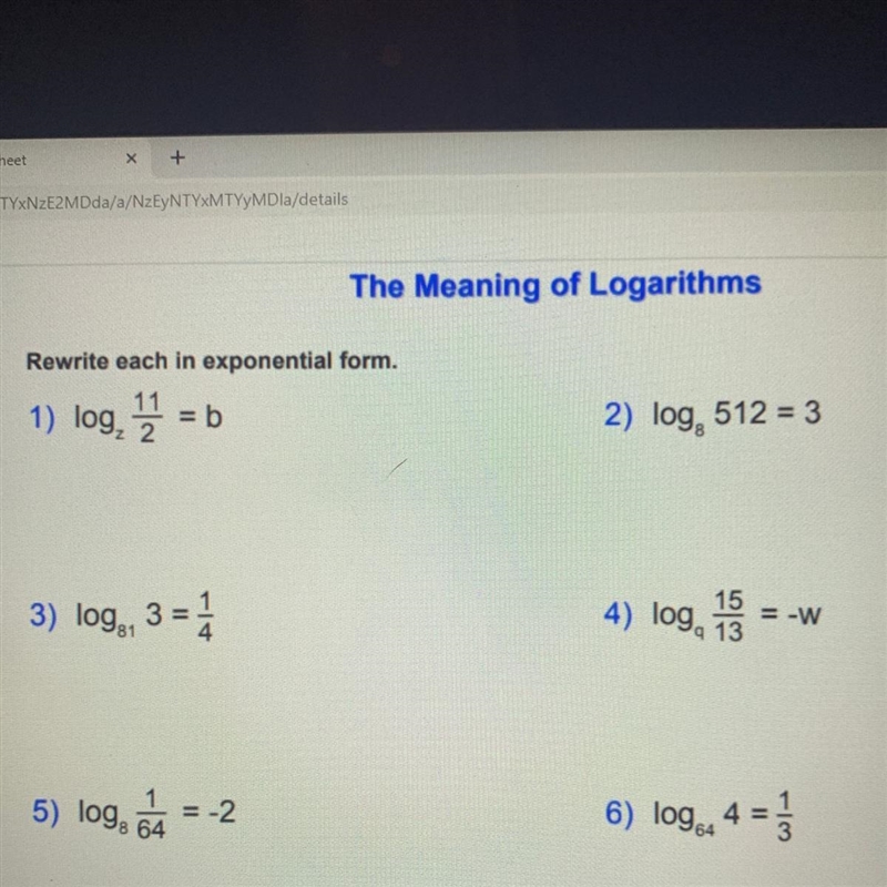 The meaning of logarithm-example-1