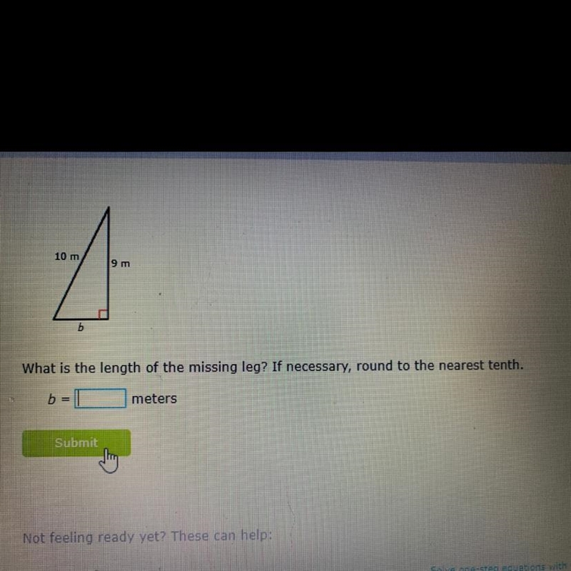 What’s the missing leg length round to nearest tenth if needed-example-1