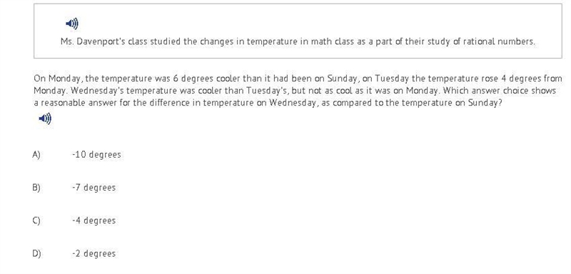 Ms. Davenport's class studied the changes in temperature in math class as a part of-example-1