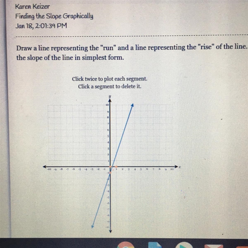 Slope of the line and what is the rise and run-example-1