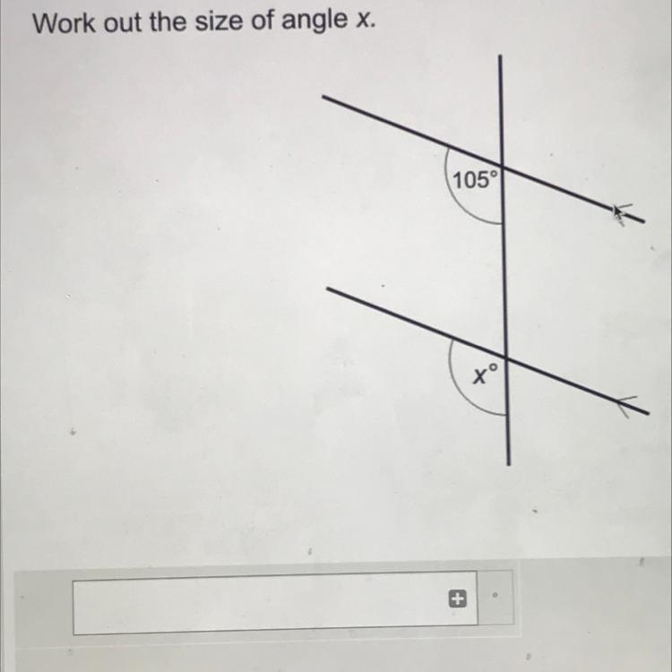 Work out the size of angle x-example-1