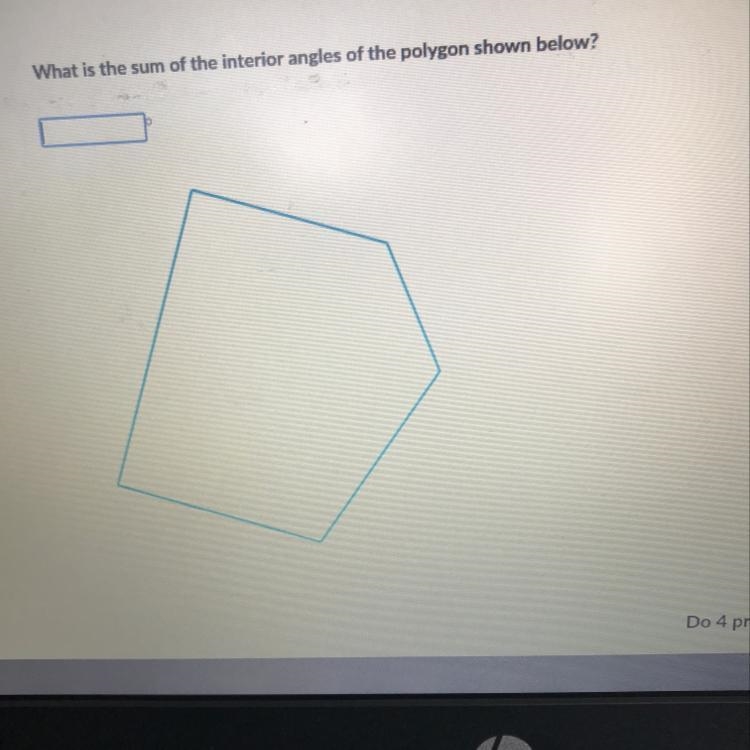 What is the sum of the interior angles of the polygon shown below?-example-1