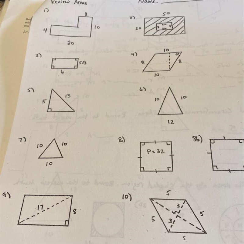 Need areas of all these plz help fast-example-1