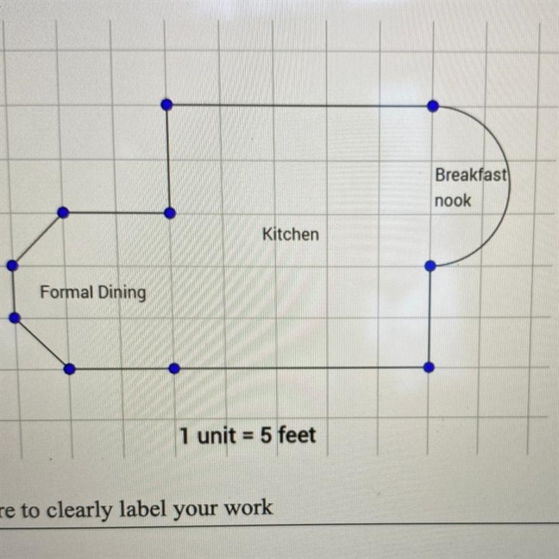 1. Using the floorplan below, calculate the total area of the space. YOU MUST SHOW-example-1