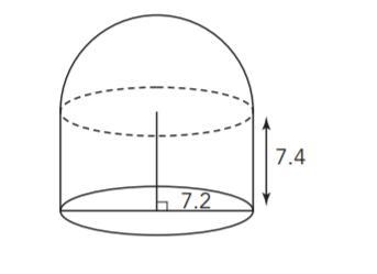 Determine the volume of the figure. Use 3.14 for π π . Round your answer to the nearest-example-1