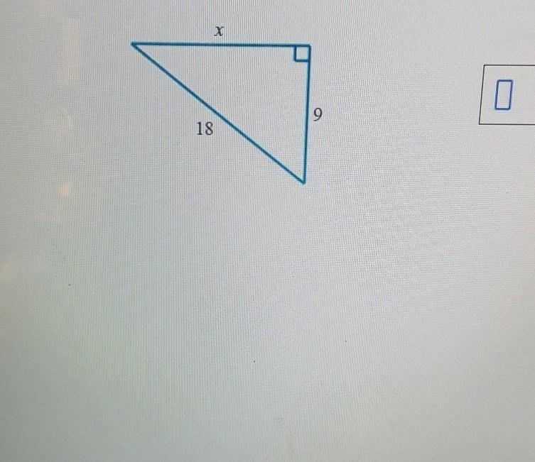 For the following right triangle, find the side length x, Round your answer to the-example-1