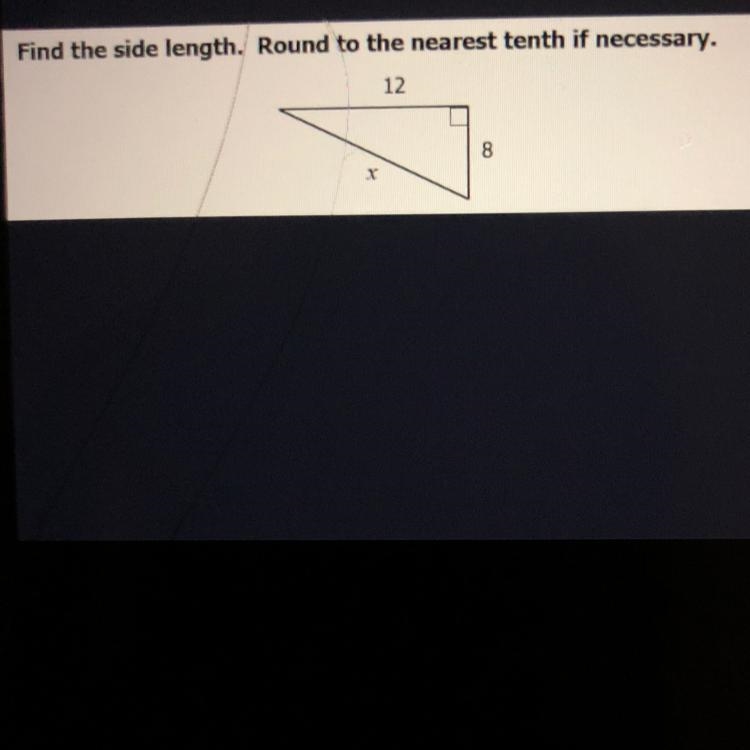 Find the side length, Round to the nearest tenth if necessary. - 12-example-1