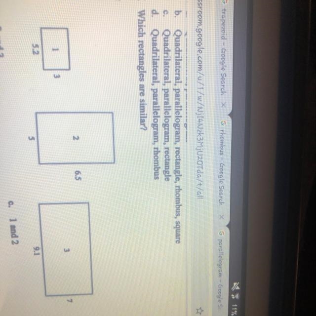 Which rectangles are similar-example-1