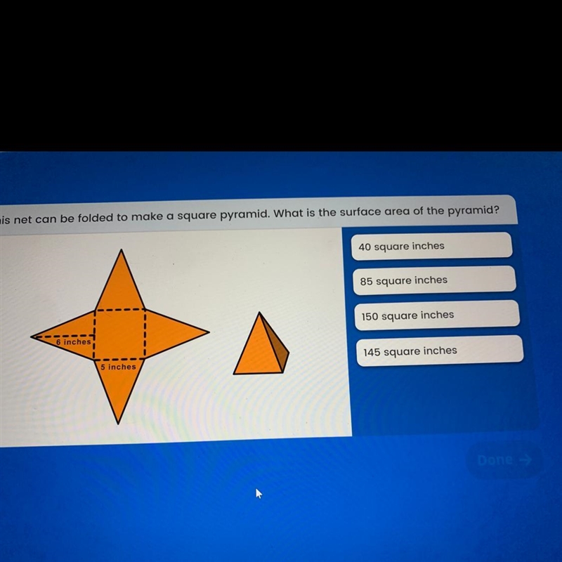 This net can be folded to make a square pyramid. What is the surface area of the pyramid-example-1