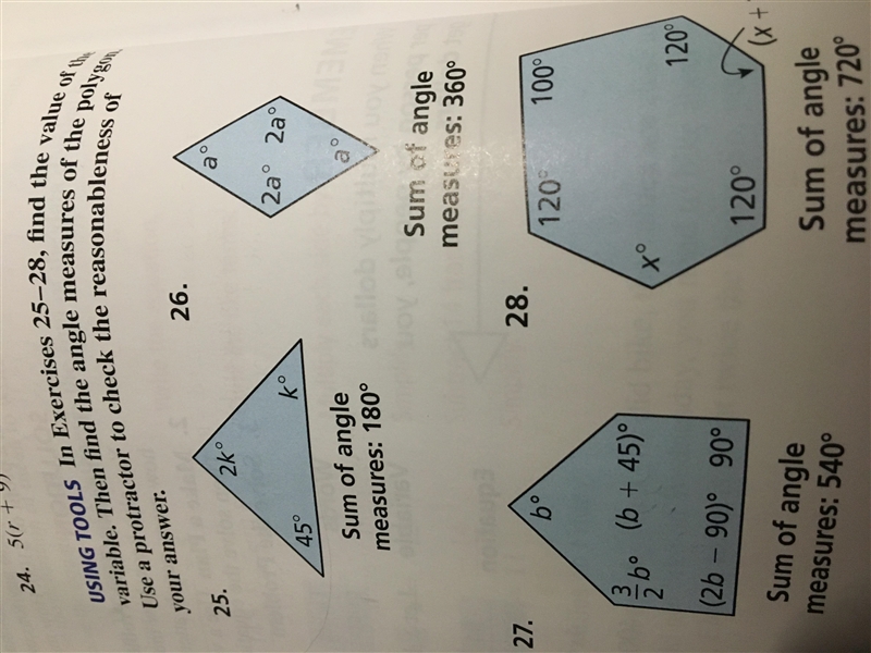 Number 25 is the only one I need help in. Please explain in steps-example-1