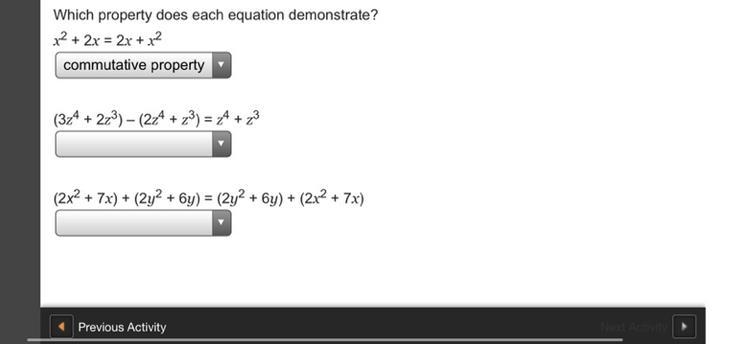 Which property does each equation demonstrate?-example-1