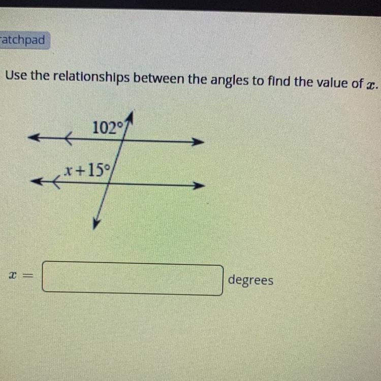 I need help finding value of x please ASAP!!!-example-1