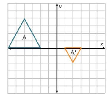 Which describes the sequence of transformations used to obtain the image (triangle-example-1