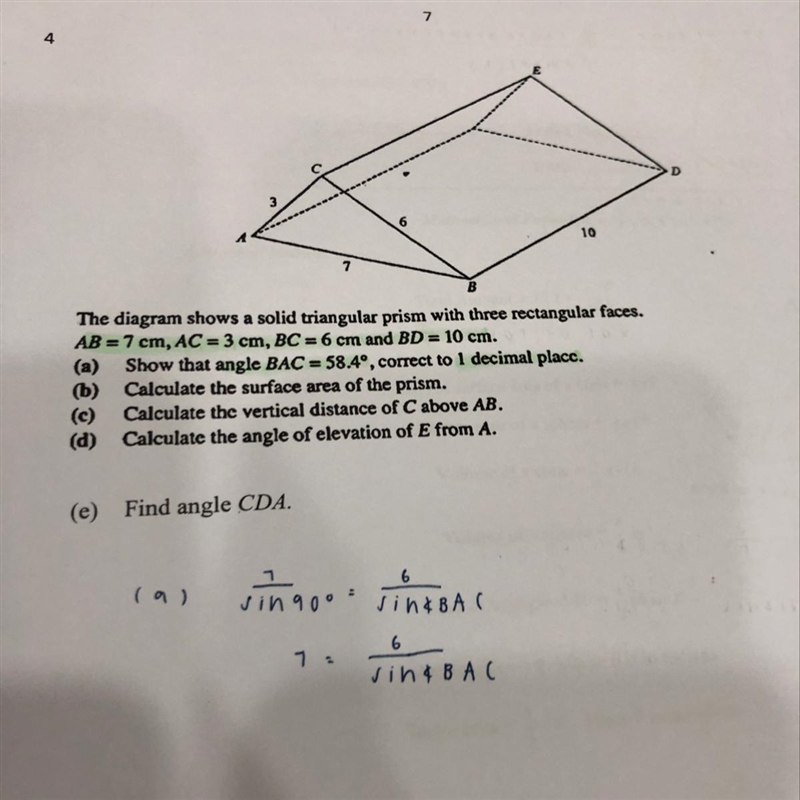 Hi:) is angle BAC a right angled triangle?-example-1