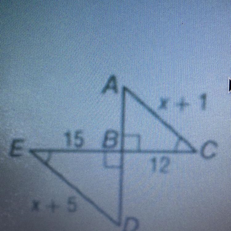 For the pair of similar triangles, find the value of x ?-example-1