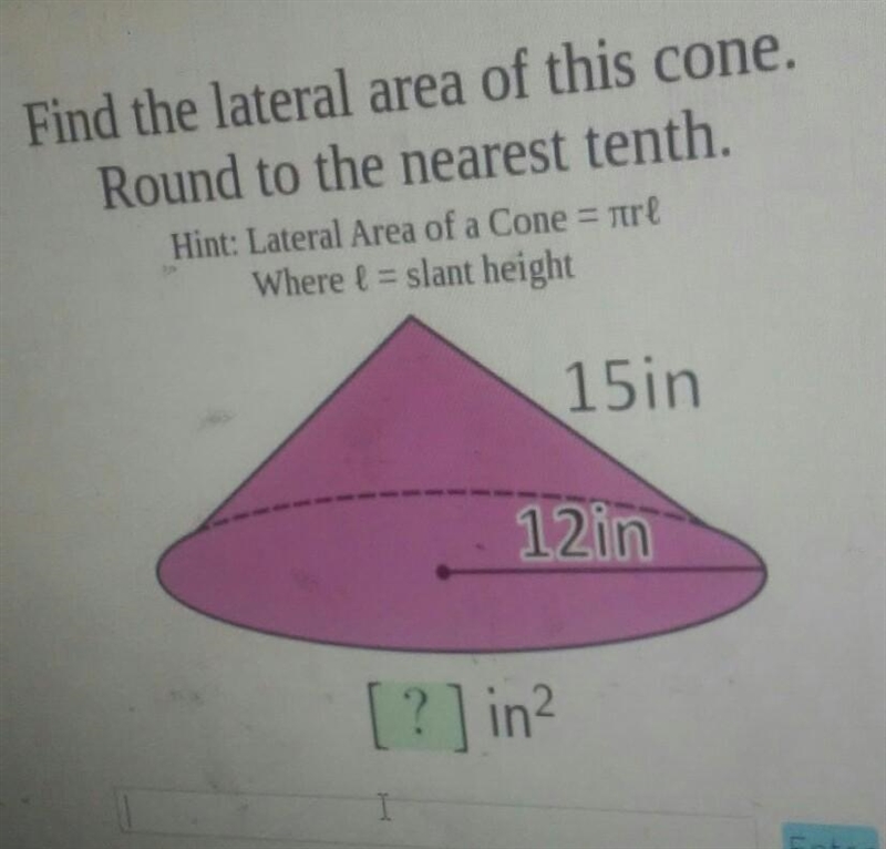 I need help solving this problem...On how to find lateral area.Ill give points and-example-1