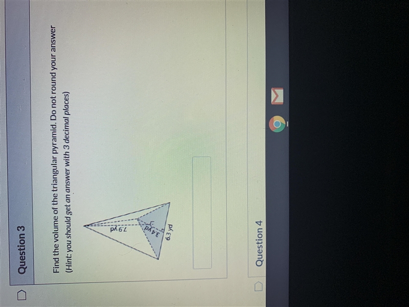 Find the volume of the triangular pyramid.Do not round your answer.-example-1