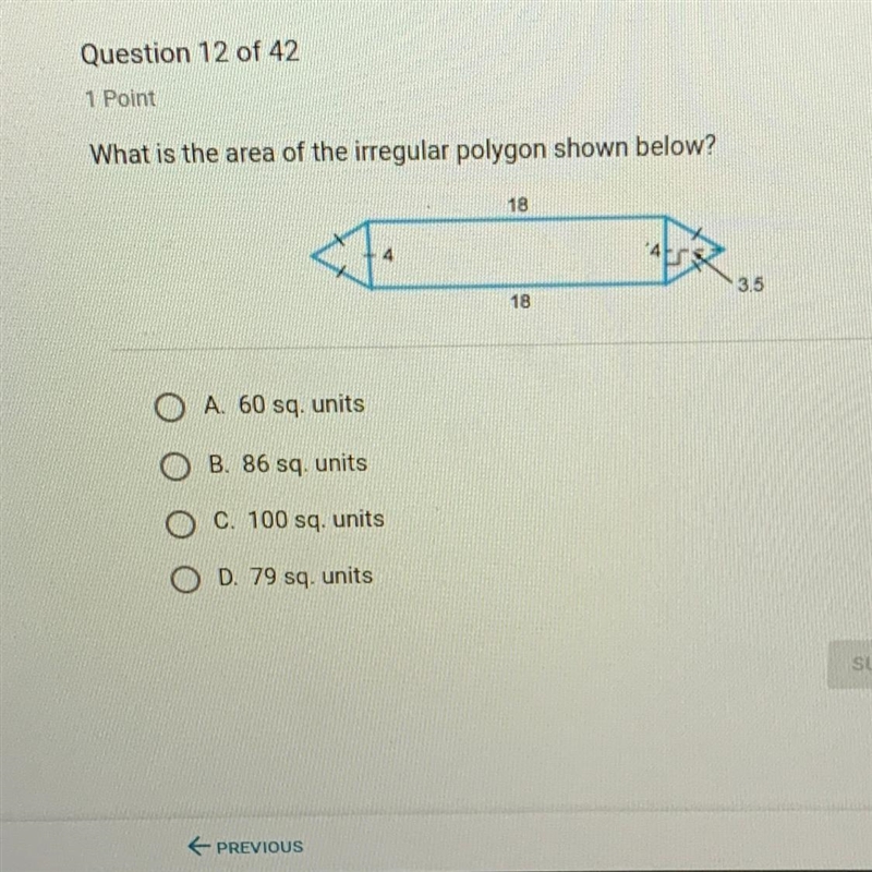 What is the area of the irregular polygon shown below?-example-1