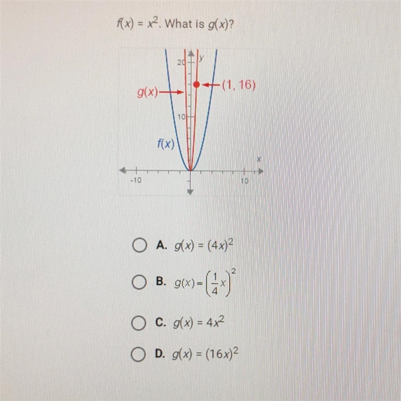 F(x)=x^2. What is g(x)?-example-1