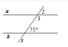 In each figure below find m ∠1 and m∠2, if a||b. Justify with reasons your solution-example-1