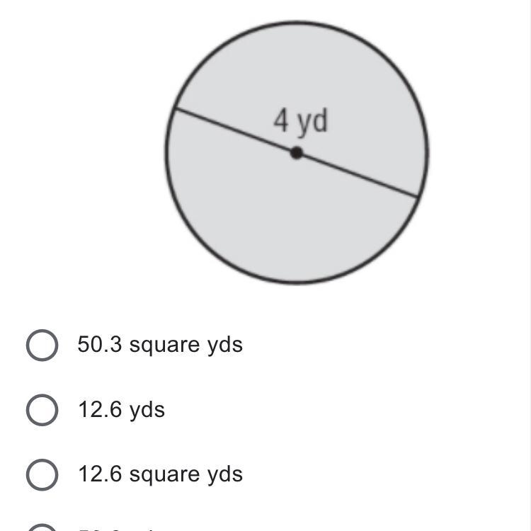 You can’t see the question but it says “Find the area of the given circle. Use the-example-1