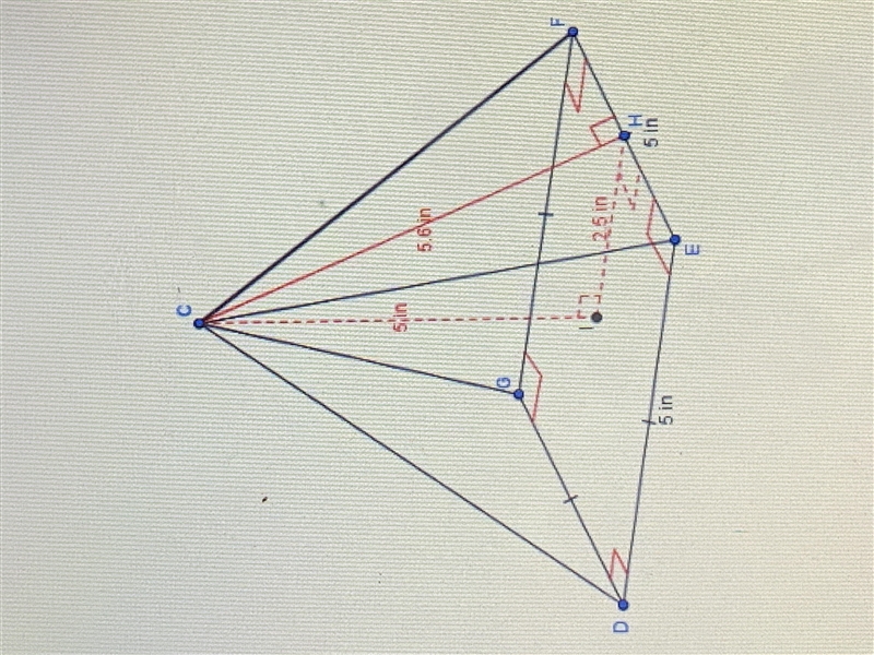 Find the lateral surface area and the total surface area for the pyramid .-example-1