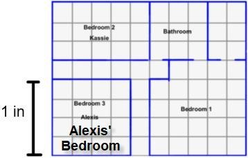 A floor plan (shown above) has a scale where 12 inch corresponds to 6 feet of the-example-1