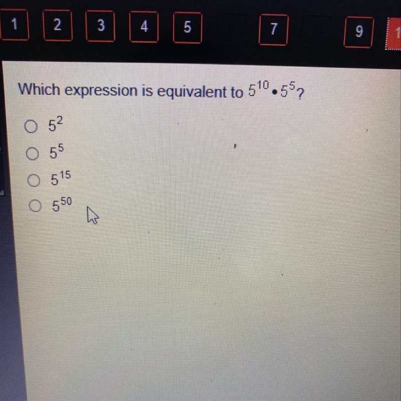 Which expression is equivalent to 510•55-example-1