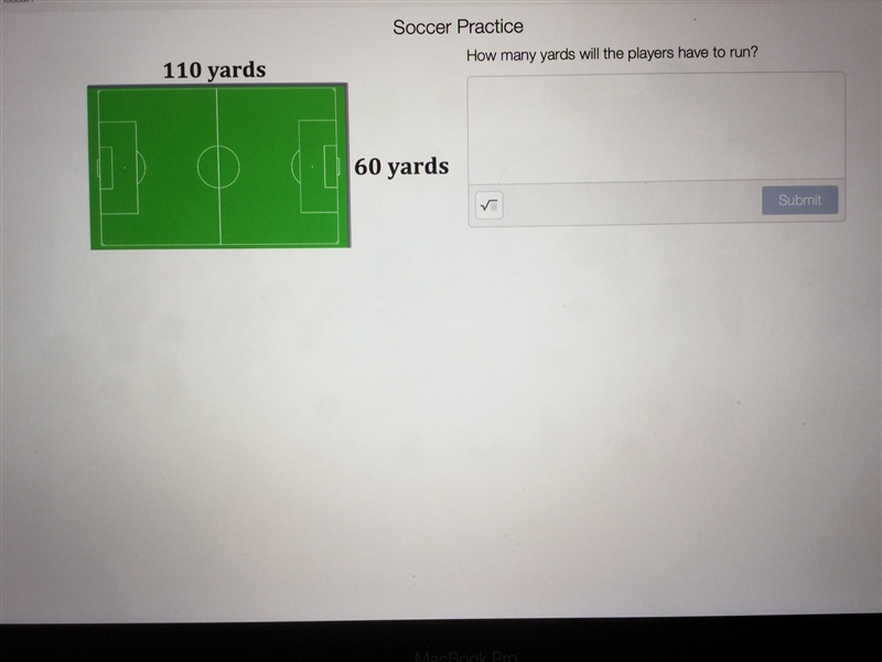 Pythagorean Theorem: How many yards will the players have to run?-example-1