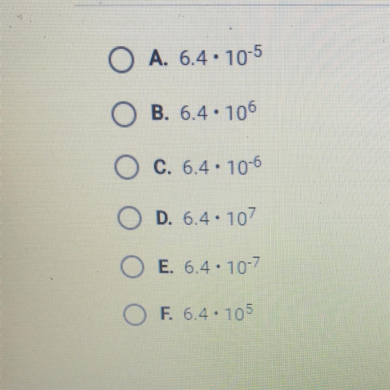 What is 6,400,000 written in scientific notation?-example-1