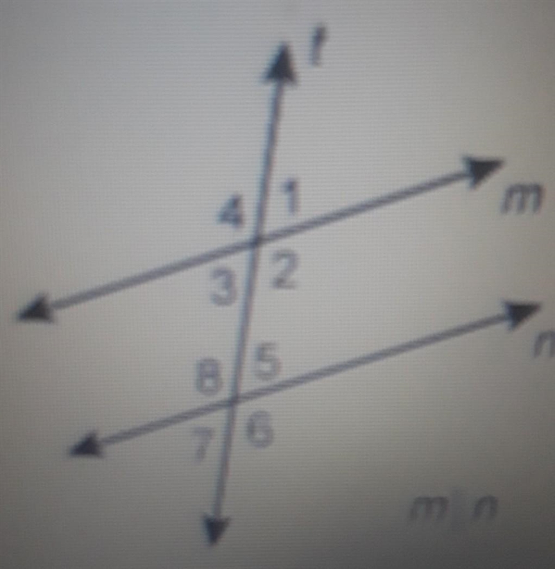 If m || n and m∠8 = 115°, what m∠2 a.180° b.115° c.25° d.65°​-example-1