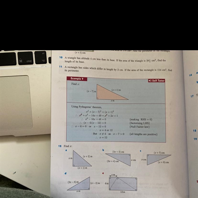 Can someone answer question 10-11-12 for me. Book: Haese mathematics 8 Page: 434 This-example-1