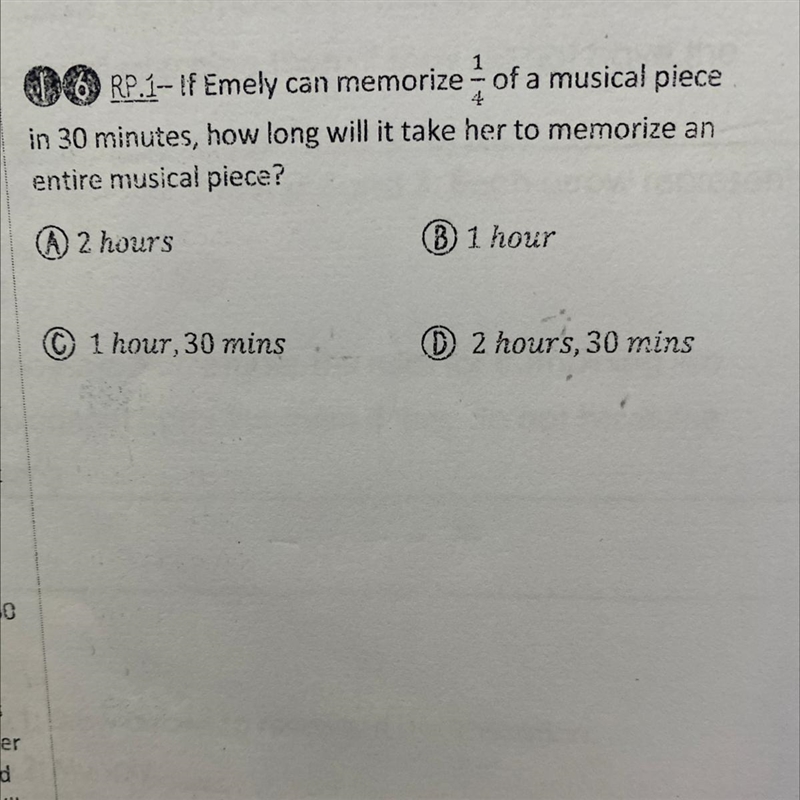 4 16 RP.1- If Emely can memorize of a musical piece in 30 minutes, how long will it-example-1