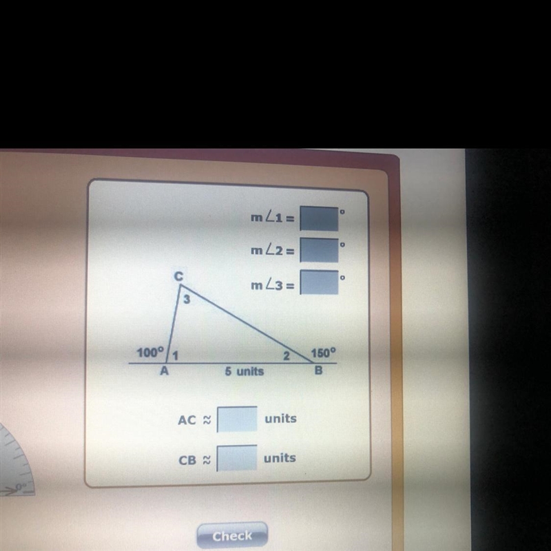 Find the missing angles and sides-example-1