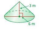 Find the volume of the cone. Round your answer to the nearest tenth.-example-1