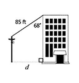 20 POINTS! An 85-foot wire is tied from the top of a utility pole to the top of the-example-1