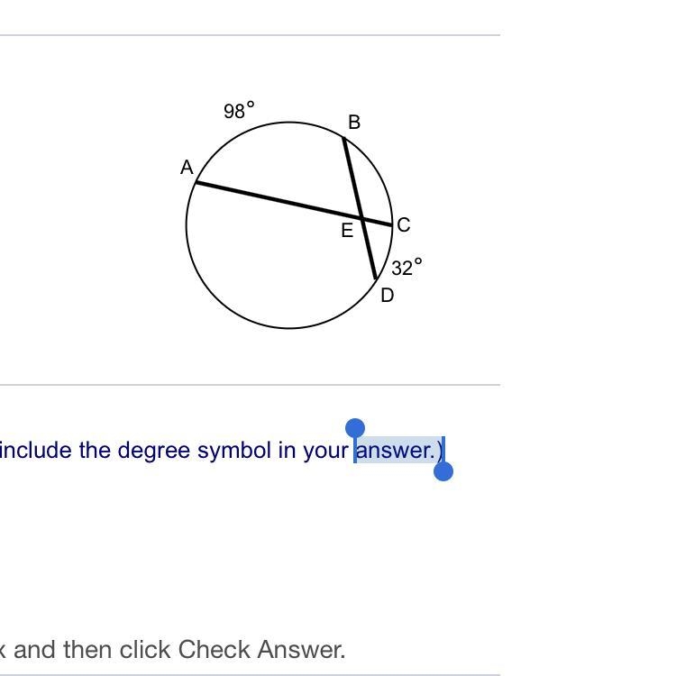 Find The measure of angle BEC-example-1