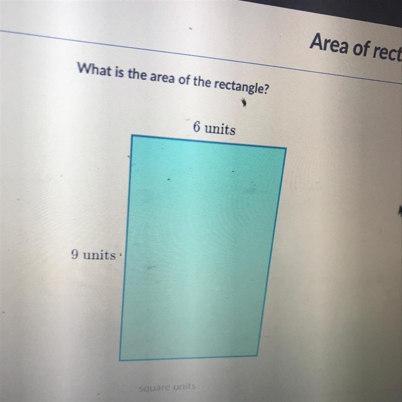 What is the area of the rectangle ?-example-1